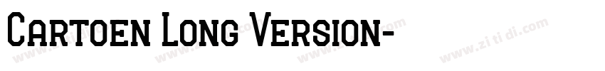 Cartoen Long Version字体转换